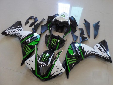 Mejores Carenados Moto Yamaha YZF R1 2009-2011 - Blanco Azul Negro Verde Monstruo