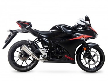 Mejores Carenados Moto Suzuki GSXR125 2017-2025 - Negro Rojo Raya