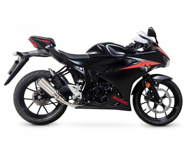 Mejores Carenados Moto Suzuki GSXR125 2017-2025 - Negro Rojo Raya