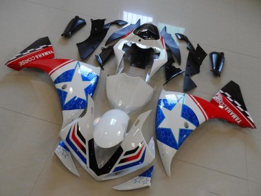 Mejores Carenados Moto Yamaha YZF R1 2009-2011 - Blanco Azul Rojo Negro Ducati Estrella Estilo