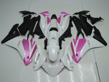 Mejores Carenados Moto Honda CBR125R 2002-2006 - Blanco Rosa Negro Mate