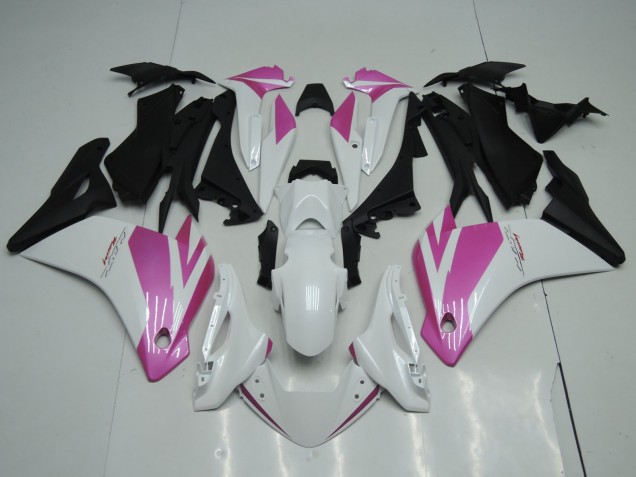 Mejores Carenados Moto Honda CBR125R 2002-2006 - Blanco Rosa Negro Mate