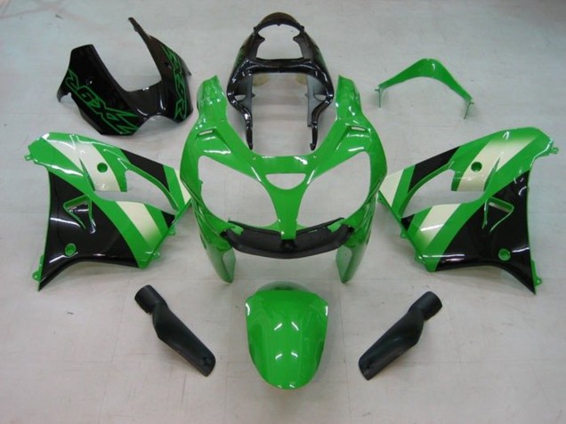 Mejores Carenado Moto Kawasaki ZX9R 2002-2003 - Verde Blanco Negro