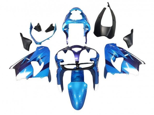 Mejores Carenados Moto Kawasaki ZX9R 2002-2003 - Azul Blanco Negro
