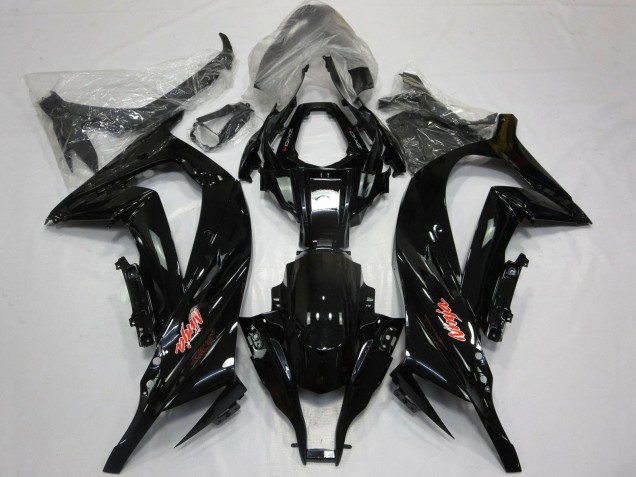 Mejores Carenados Moto Kawasaki ZX10R 2011-2015 - Negro Brillante Rojo