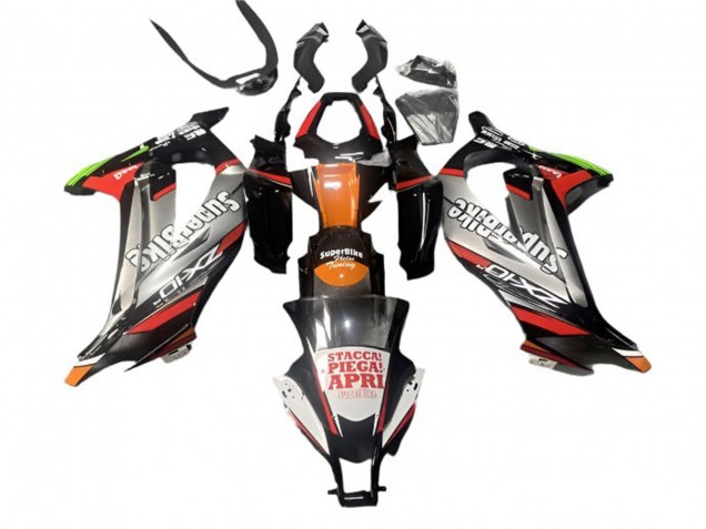 Mejores Carenados Moto Kawasaki ZX10R 2016-2020 - Plata Negro Rojo Naranja Superbike