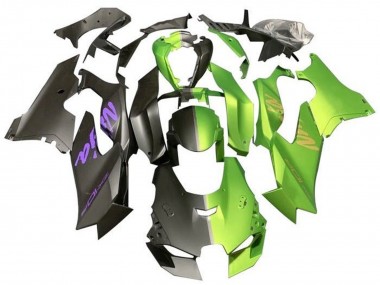 Mejores Carenados Moto Kawasaki ZX10R 2021-2025 - Negro Mate Verde Mate Dividir