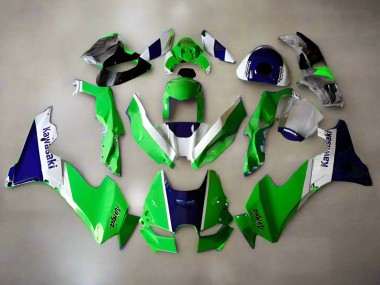 Mejores Carenados Moto Kawasaki ZX10R 2021-2025 - Verde Blanco Azul