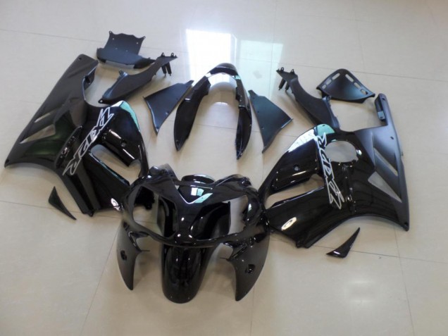 Mejores Carenados Moto Kawasaki ZX12R 2002-2006 - Negro Brillante Negro Mate