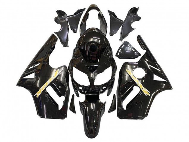 Mejores Carenado Moto Kawasaki ZX12R 2002-2006 - Negro Brillante Oro