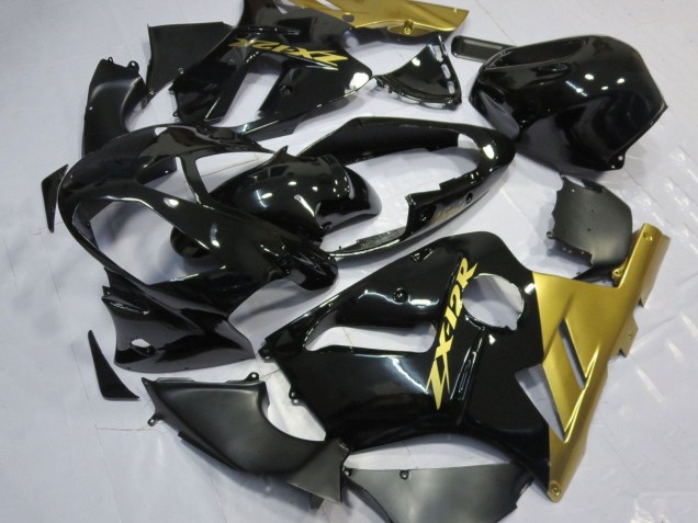 Mejores Carenados Moto Kawasaki ZX12R 2002-2006 - Negro Brillante Oro