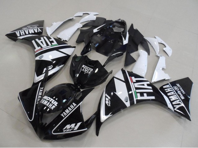 Mejores Carenados Moto Yamaha YZF R1 2012-2014 - Blanco Negro Fiat
