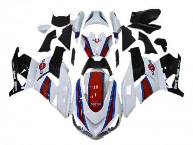 Mejores Carenados Moto Kawasaki ZX14R ZZR1400 2006-2011 - Blanco Rojo Azul Negro Martini
