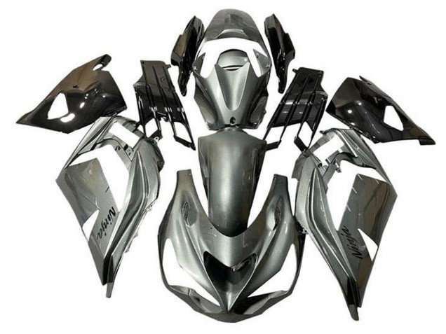 Mejores Carenados Moto Kawasaki ZX14R ZZR1400 2012-2024 - Plata Metalizado Negro