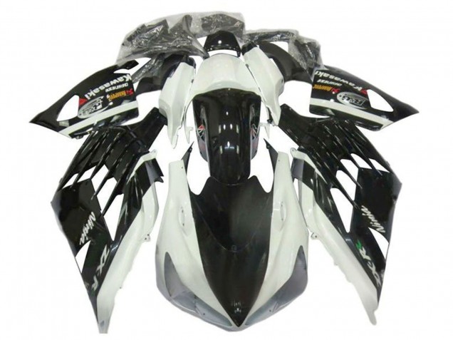 Mejores Carenados Moto Kawasaki ZX14R ZZR1400 2012-2024 - Blanco Negro