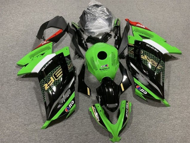 Mejores Carenados Moto Kawasaki EX300 2013-2024 - Verde Blanco Negro Rojo Elf