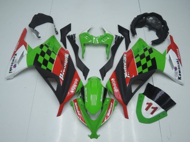 Mejores Carenados Moto Kawasaki EX300 2013-2024 - Verde Blanco Rojo Negro Motocard