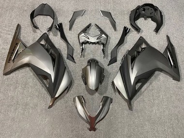Mejores Carenados Moto Kawasaki EX300 2013-2024 - Plata Negro Mate
