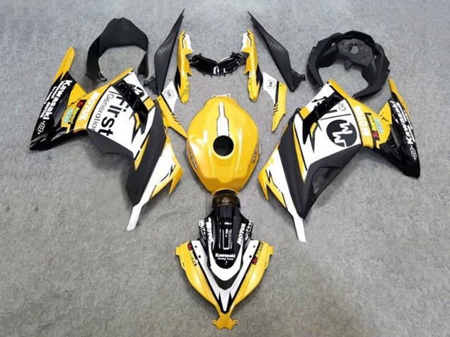 Mejores Carenados Moto Kawasaki EX300 2013-2024 - Amarillo Blanco Negro