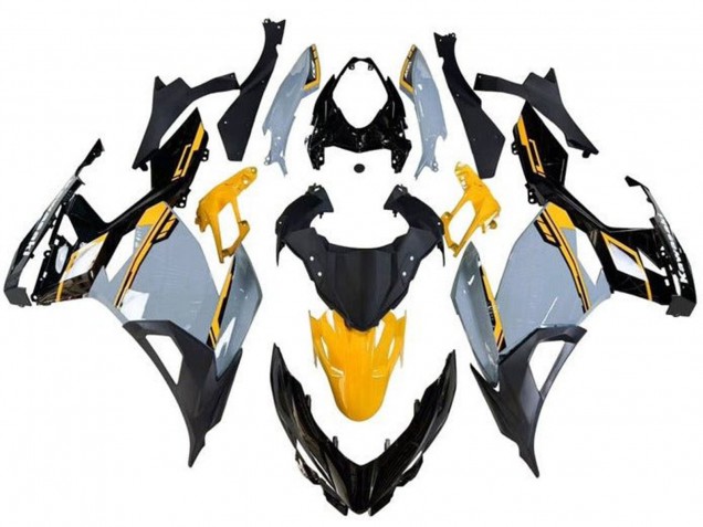 Mejores Carenados Moto Kawasaki Ninja 400 2018-2024 - Nardo Gris Naranja Negro