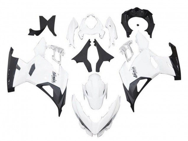 Mejores Carenados Moto Kawasaki Ninja 400 2018-2024 - Blanco Negro
