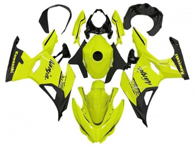 Mejores Carenados Moto Kawasaki Ninja 400 2018-2024 - Neon Amarillo Negro