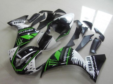 Mejores Carenados Moto Yamaha YZF R1 2012-2014 - Blanco Negro Verde Monstruo