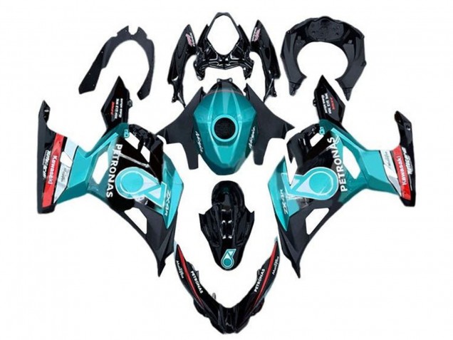 Mejores Carenados Moto Kawasaki Ninja 400 2018-2024 - Azul Claro Rojo Negro Petronas