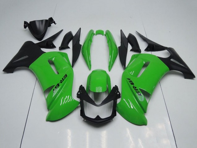 Mejores Carenados Moto Kawasaki Ninja 650 EX650 2006-2008 - Verde Negro