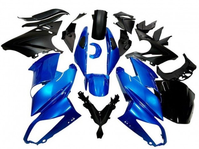Mejores Carenados Moto Kawasaki Ninja 650 EX650 2009-2011 - Azul Negro Mate
