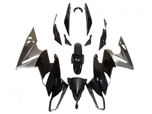 Mejores Carenados Moto Kawasaki Ninja 650 EX650 2009-2011 - Negro Brillante Plata