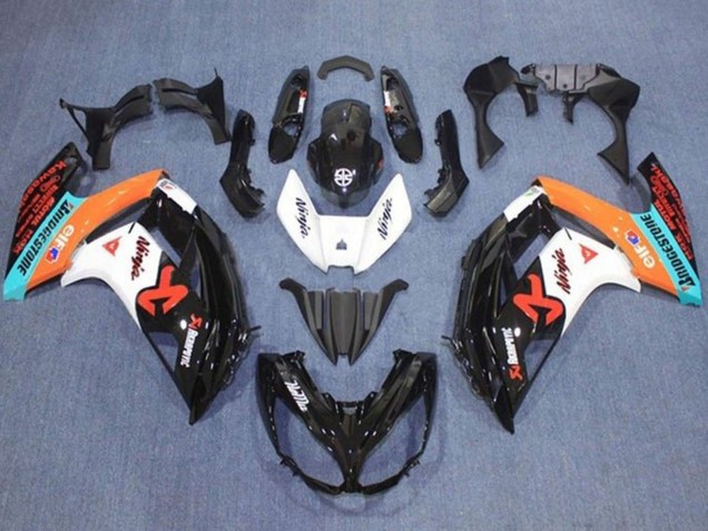 Mejores Carenados Moto Kawasaki Ninja 650 EX650 2012-2016 - Negro Brillante Blanco Naranja Azul Rojo