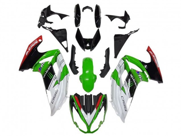 Mejores Carenados Moto Kawasaki Ninja 650 EX650 2012-2016 - Blanco Verde Negro Rojo Monstruo