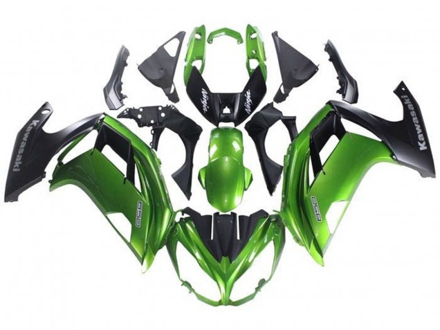 Mejores Carenado Moto Kawasaki Ninja 650 EX650 2012-2016 - Verde Negro Mate
