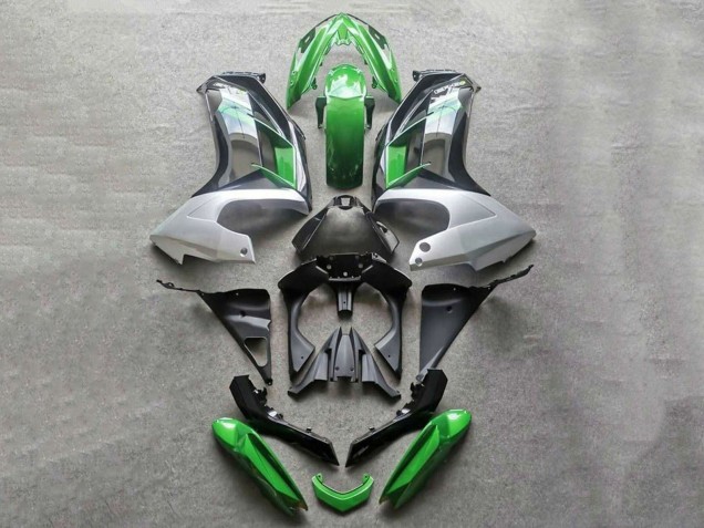 Mejores Carenados Moto Kawasaki Ninja 650 EX650 2012-2016 - Verde Gris Negro