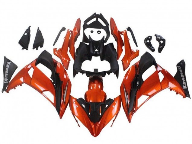 Mejores Carenados Moto Kawasaki Ninja 650 EX650 2017-2019 - Naranja Negro Mate