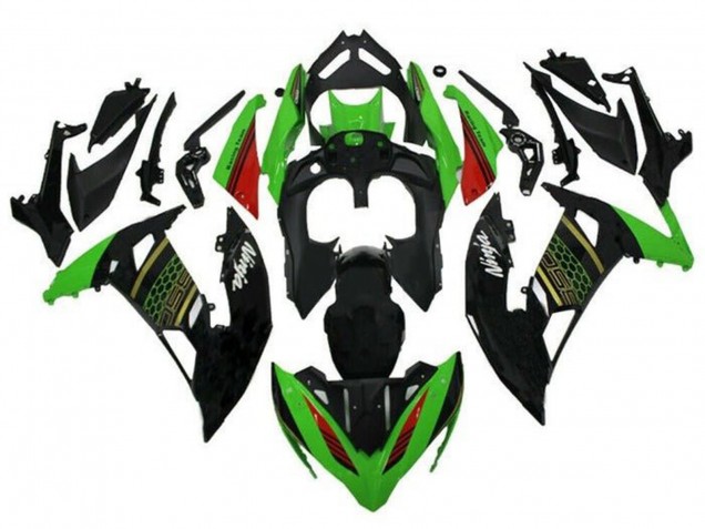 Mejores Carenado Moto Kawasaki Ninja 650 EX650 2020-2025 - Verde Negro Rojo Honeycomb
