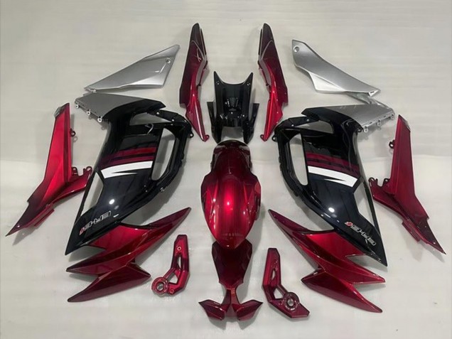 Mejores Carenados Moto Kawasaki Ninja 650 EX650 2020-2025 - Rojo Plata Blanco Negro