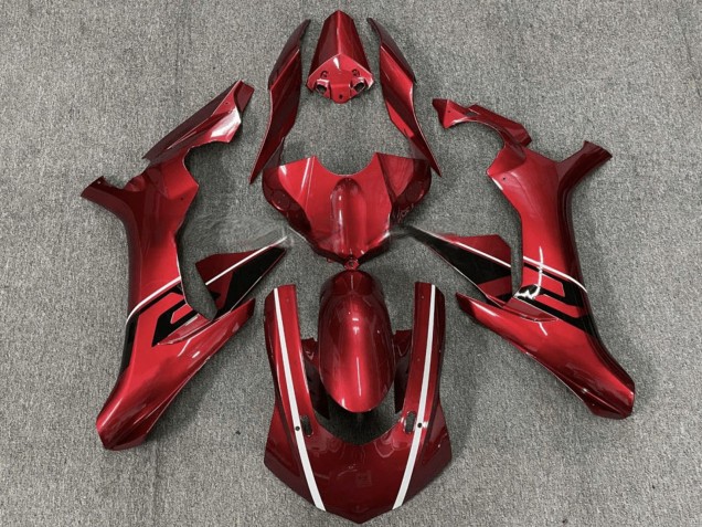 Mejores Carenados Moto Yamaha YZF R1 2015-2019 - Rojo Blanco Negro