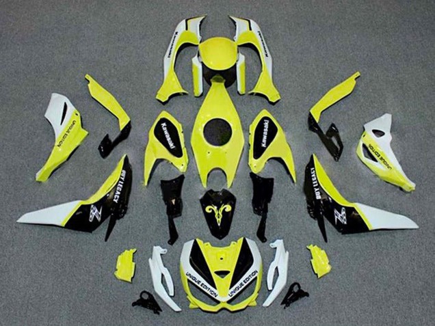 Mejores Carenados Moto Kawasaki Z1000 2014-2019 - Blanco Amarillo Negro