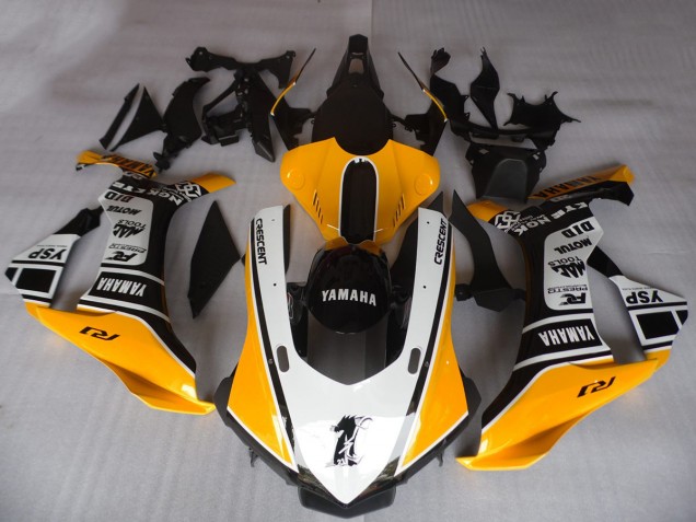 Mejores Carenados Moto Yamaha YZF R1 2015-2019 - Naranja Blanco Negro Motul YSP