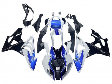 Mejores Carenados Moto BMW S1000RR 2009-2014 - Blanco Azul Negro Brillante HP
