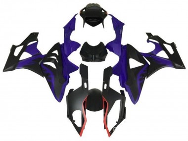 Mejores Carenados Moto BMW S1000RR 2009-2014 - Púrpura Rojo Negro Mate