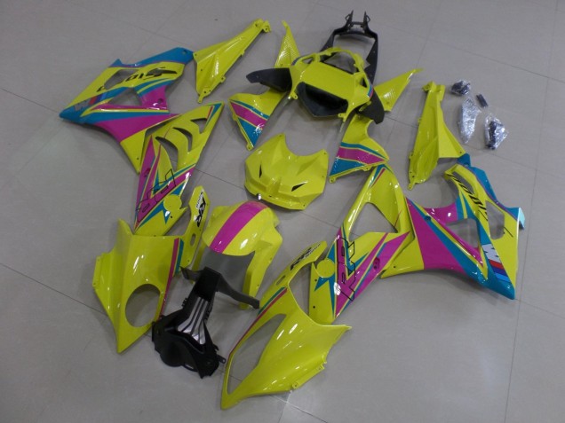 Mejores Carenados Moto BMW S1000RR 2009-2014 - Amarillo Rosa Azul