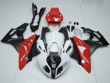 Mejores Carenados Moto BMW S1000RR 2009-2014 - Blanco Rojo Negro Mate
