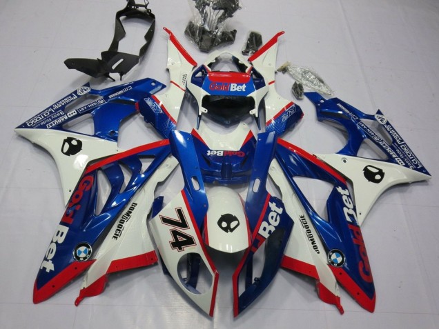 Mejores Carenados Moto BMW S1000RR 2009-2014 - Blanco Rojo Azul OroBet