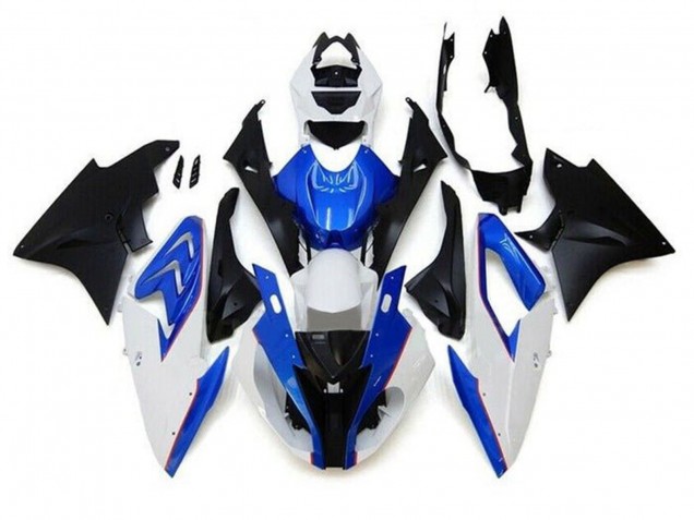 Mejores Carenados Moto BMW S1000RR 2015-2016 - Blanco Azul Negro Mate