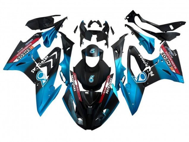 Mejores Carenados Moto BMW S1000RR 2015-2016 - Azul Rojo Negro Petronas