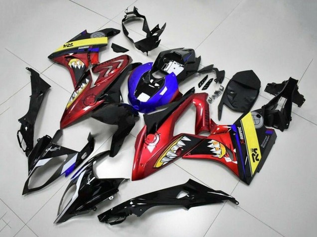 Mejores Carenados Moto BMW S1000RR 2015-2016 - Azul Rojo Amarillo Negro Tiburón