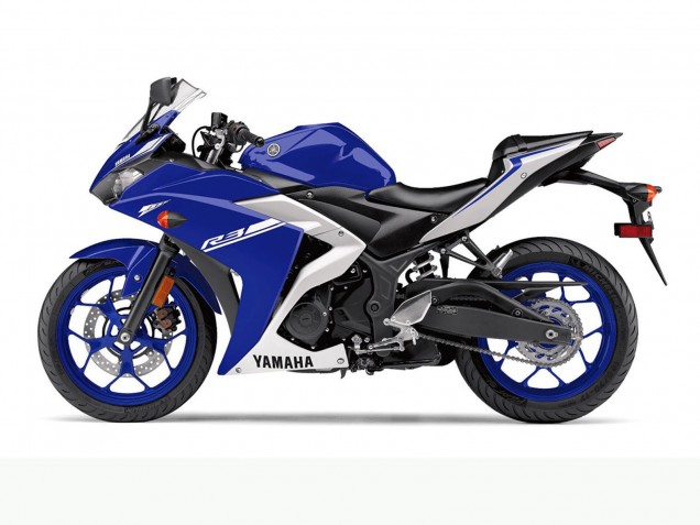 Mejores Carenados Moto Yamaha YZF R3 2015-2018 - Azul Blanco